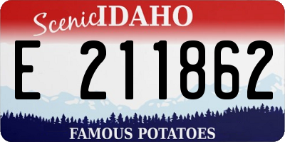 ID license plate E211862
