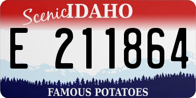 ID license plate E211864