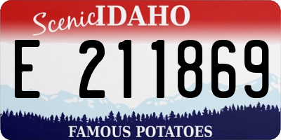 ID license plate E211869
