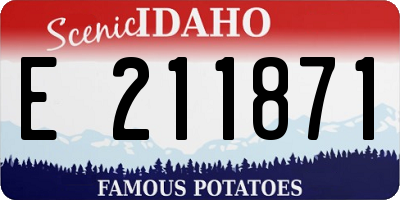 ID license plate E211871