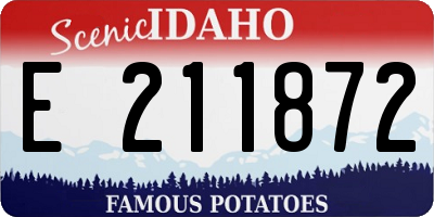 ID license plate E211872
