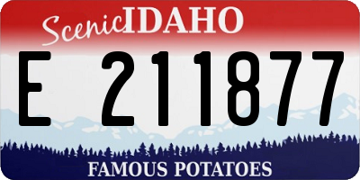 ID license plate E211877