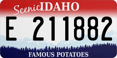 ID license plate E211882