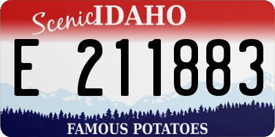 ID license plate E211883