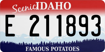 ID license plate E211893