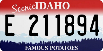 ID license plate E211894