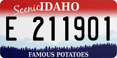 ID license plate E211901