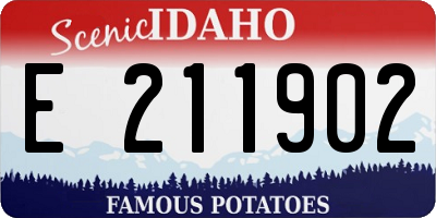 ID license plate E211902
