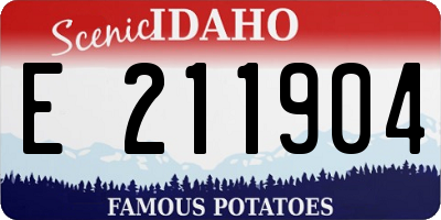 ID license plate E211904