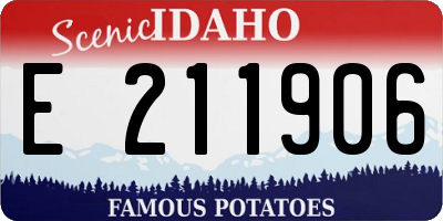 ID license plate E211906