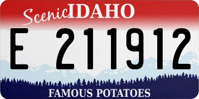 ID license plate E211912