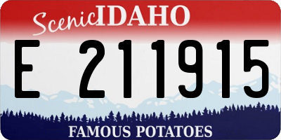 ID license plate E211915