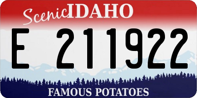 ID license plate E211922