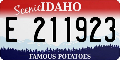 ID license plate E211923