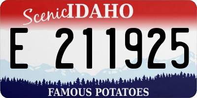 ID license plate E211925
