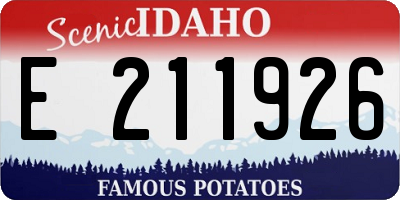 ID license plate E211926