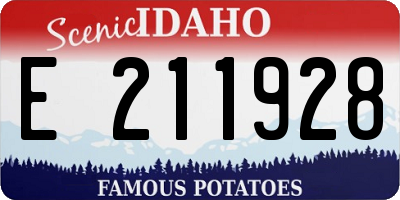 ID license plate E211928