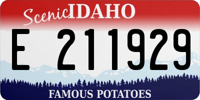 ID license plate E211929