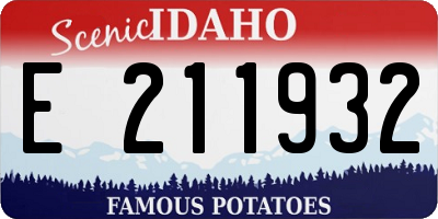 ID license plate E211932