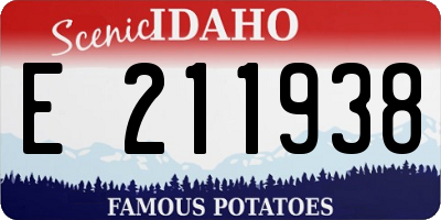 ID license plate E211938