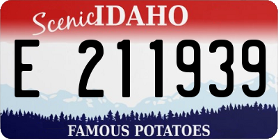 ID license plate E211939