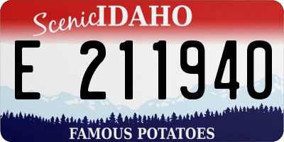 ID license plate E211940