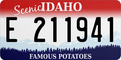 ID license plate E211941