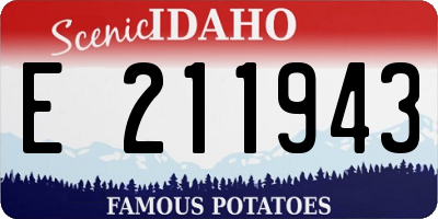 ID license plate E211943
