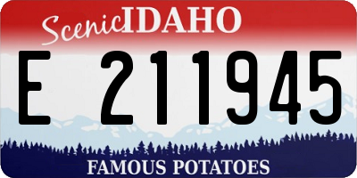 ID license plate E211945