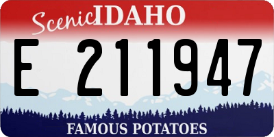 ID license plate E211947