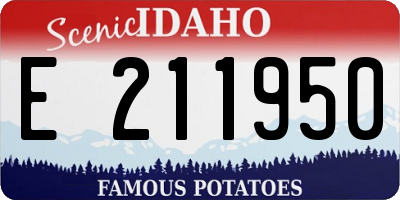 ID license plate E211950
