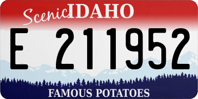 ID license plate E211952