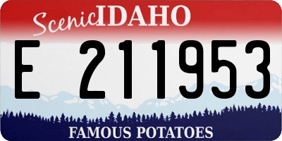 ID license plate E211953