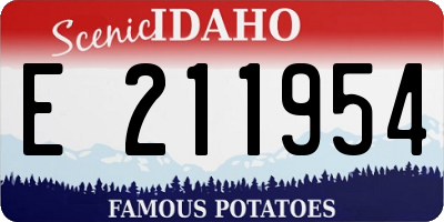 ID license plate E211954