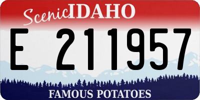 ID license plate E211957