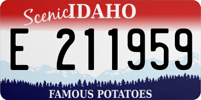 ID license plate E211959