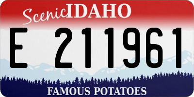 ID license plate E211961