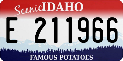 ID license plate E211966
