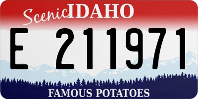 ID license plate E211971