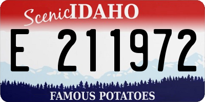 ID license plate E211972