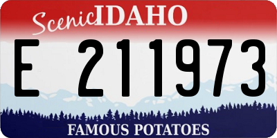 ID license plate E211973