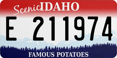 ID license plate E211974