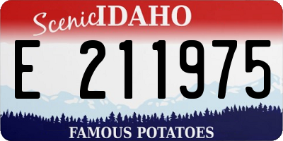 ID license plate E211975