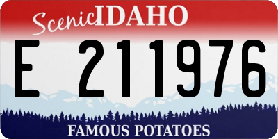 ID license plate E211976
