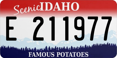 ID license plate E211977