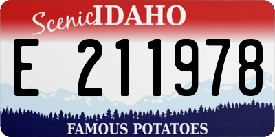ID license plate E211978