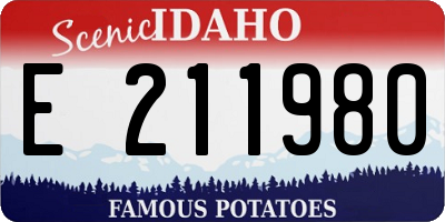 ID license plate E211980