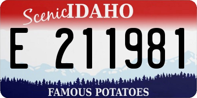 ID license plate E211981