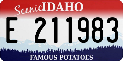 ID license plate E211983