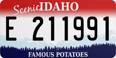 ID license plate E211991